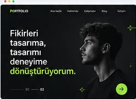 Kişisel Portföy Teması tasarım önizlemesi
