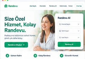 Hizmet ve Randevu Teması tasarım önizlemesi